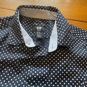 H and M Easy Iron Dotted Shirt